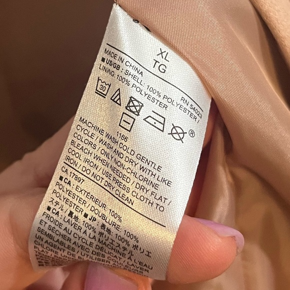 Banana Republic pale pink vegan suede Blazer size XL - Picture 4 of 5